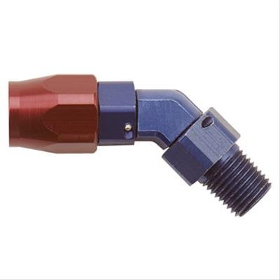 Fragola -10AN x 45 Degree Hose End x 3/8 NPT - Black