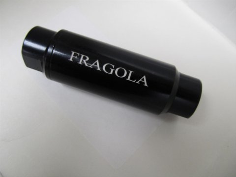 Fragola Fuel Filter -6AN In/Out 40 Micron. Black