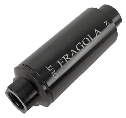 Fragola Fuel Filter -10AN In/Out 40 Micron. Black