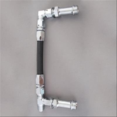 Fragola 7/8-20 Dual Inlet 4150 -6AN Fuel Line Kit Chrome
