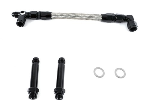 Fragola 9/16-24 Dual Inlet Demon -6AN Fuel Line Kit Black