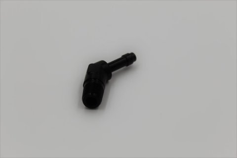 Fragola 1/4 Hose Barb x 1/8 NPT 45 Degree Low Profile - Black