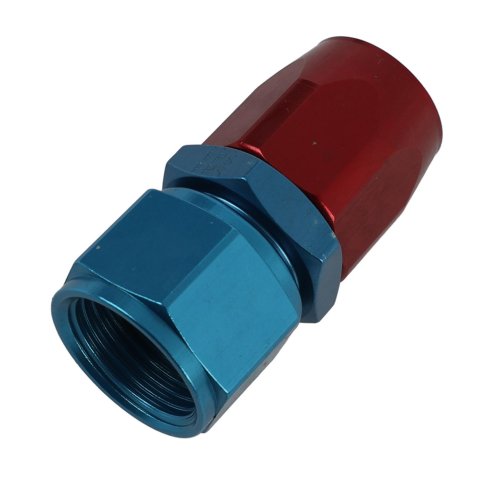 Fragola -12AN Straight Power Flow Hose End - Blue/Red