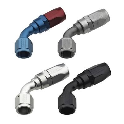 Fragola -6AN x 60 Degree Power Flow Hose End - Blue/Red