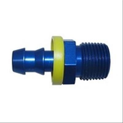 Fragola -6AN Push-Lite End x 3/8 NPT - Blue