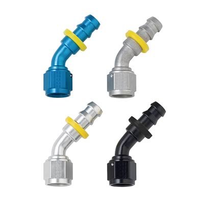 Fragola -6AN Push-Lite End 45 Degree - Blue