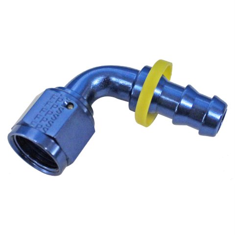 Fragola -4AN Push-Lite End 90 Degree - Blue