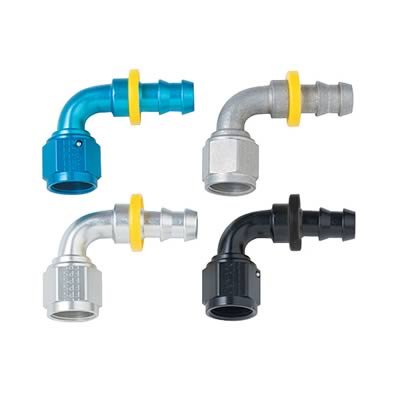 Fragola -10AN Push-Lite End 90 Degree - Blue