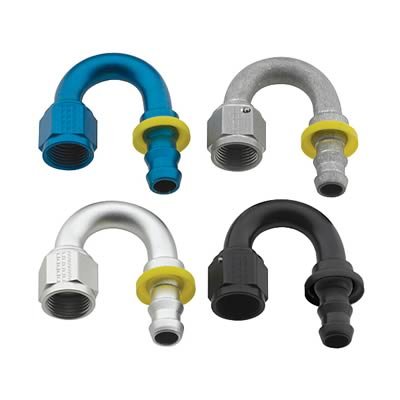 Fragola -16AN Push-Lite End 180 Degree - Blue