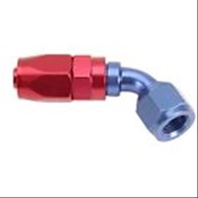 Fragola -6AN Nut x -8AN Hose 30 Degree Expanding Hose End - Blue/Red