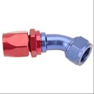 Fragola -6AN Nut x -8AN Hose 45 Degree Expanding Hose End - Blue/Red