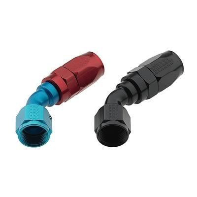 Fragola -16AN x 45 Degree Pro-Flow Hose End - Blue/Red