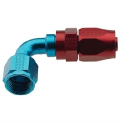 Fragola -6AN x 90 Degree Pro-Flow Hose End - Blue/Red