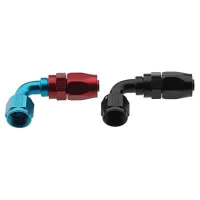 Fragola -12AN x 90 Degree Pro-Flow Hose End - Blue/Red