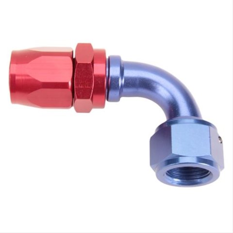 Fragola -12AN Fem x -16AN Hose 90 Degree Expanding Hose End - Blue/Red