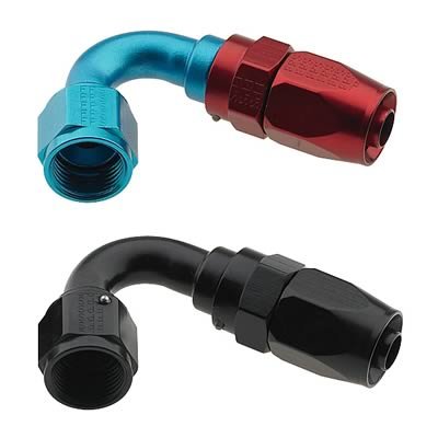 Fragola -10AN x 120 Degree Pro-Flow Hose End - Blue/Red