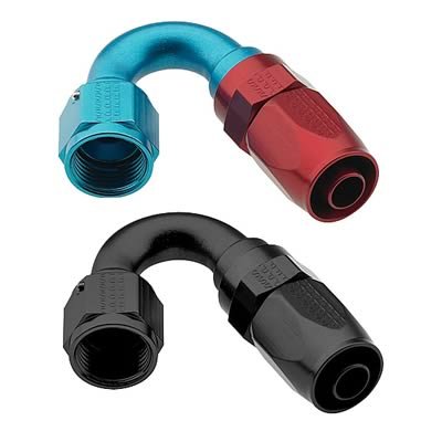 Fragola -10AN x 150 Degree Pro-Flow Hose End - Blue/Red