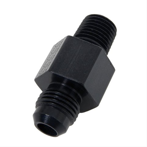 Fragola Inline Gauge Adapter -6AN x 1/4 NPT - Black