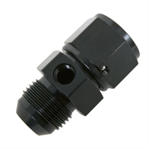 Fragola Inline Gauge Adapter -12AN Male x -12AN Fem - Black