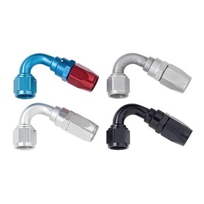 Fragola -10AN x 120 Degree Power Flow Hose End - Black