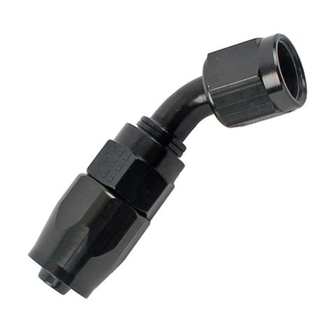 Fragola -6AN x 45 Degree Pro-Flow Hose End - Black