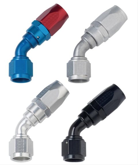 Fragola -8AN x 45 Degree Pro-Flow Hose End Chrome