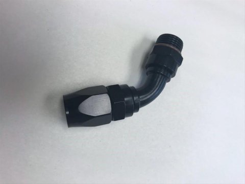 Fragola -12AN Male Rad. Fitting x 60 Degree Pro-Flow Hose End - Black