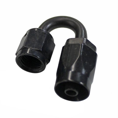 Fragola -4AN x 180 Degree Pro-Flow Hose End - Black