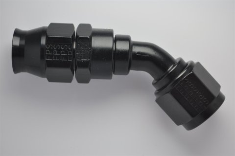 Fragola -4AN Real Street 45 Degree Forged Hose End Black For PTFE Hose