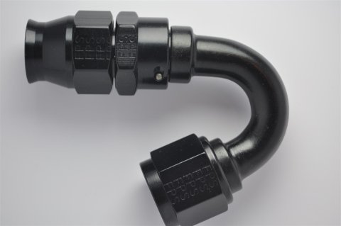 Fragola -8AN Real Street x 150 Degree Hose End Black For PTFE Hose