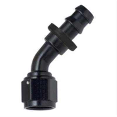 Fragola -10AN Push-Lite End 45 Degree - Black