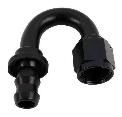 Fragola -8AN Push-Lite End 180 Degree - Black