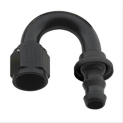 Fragola -16AN Push-Lite End 180 Degree - Black