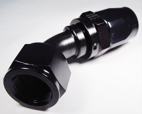 Fragola -10AN Fem x -8AN Hose 30 Degree Reducing Hose End - Black