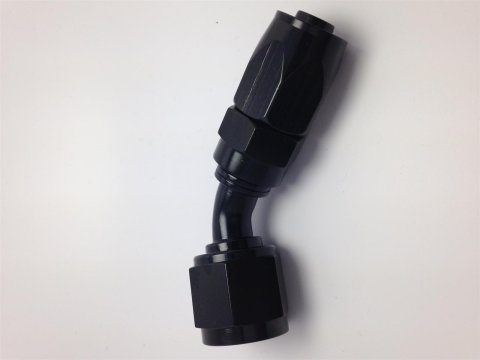 Fragola -16AN Fem x -12AN Hose 45 Degree Reducing Hose End - Black