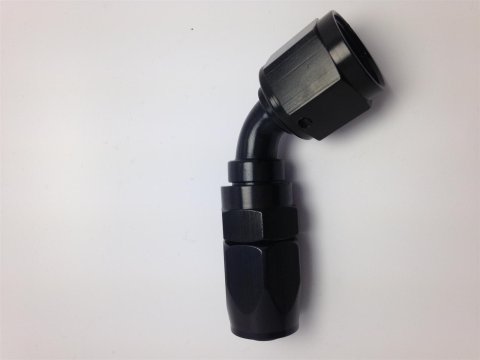 Fragola -8AN Fem x -6AN Hose 60 Degree Reducing Hose End - Black