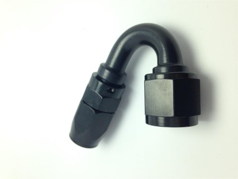 Fragola -8AN Fem x -6AN Hose 150 Degree Reducing Hose End - Black