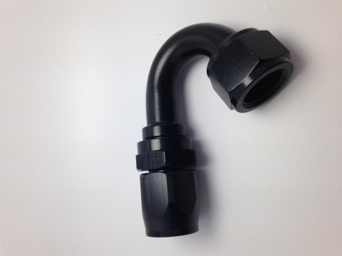 Fragola -10AN Nut x -12AN Hose Reducing Hose End 150 Degree - Black