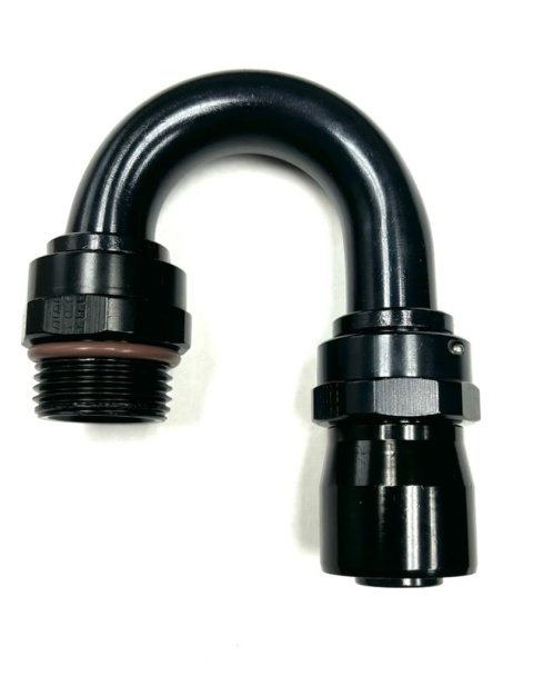 Fragola -12AN Male Rad. Fitting x 190 Degree Sport Crimp Hose End
