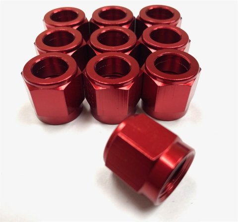 Fragola -6AN Tube Nut - Red (10 Pack)