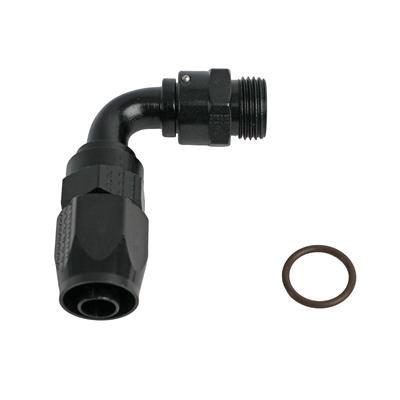 Fragola -8AN Male Rad Fitting 90 Degree Pro-Flow Hose End - Black