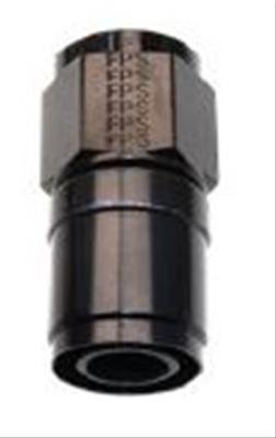 Fragola -6AN Real Street Crimp-On Str Hose End - Black (For 6000 Hose)