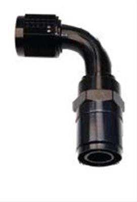 Fragola -8AN Real Street Crimp-On 90 Degree Hose End - Black (For 6000 Hose)