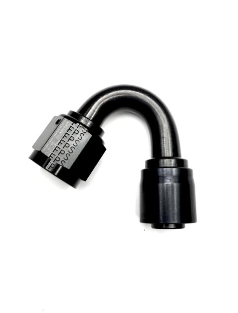 Fragola -6AN 150 Degree Fixed/Single Swivel Sport Crimp Pro Hose End