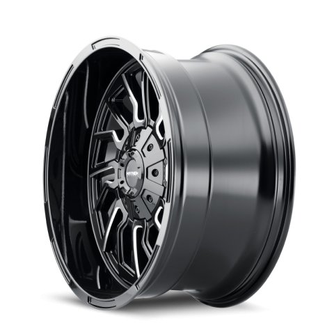 Mayhem 8111 Flywheel 20x9 / 5x127 BP / 0mm Offset / 87.1mm Hub Black w/ Milled Spokes Wheel