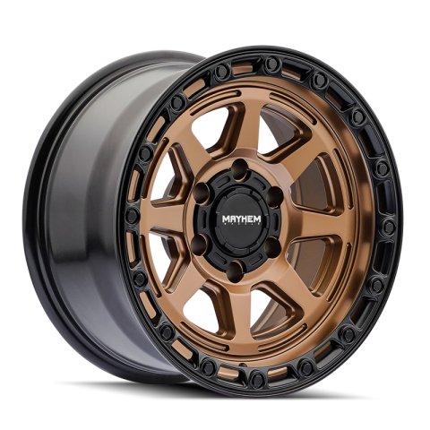 Mayhem 8306 Ridgeline 17x8.5 / 6x139.7 BP / 6mm Offset / 106.1mm Hub Satin Bronze/Black Lip Wheel