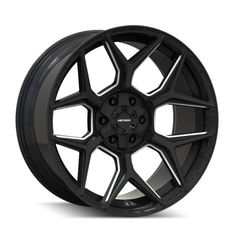 Mayhem Vanquish 8119 20X9 / 6x135/6x139.7 / 0mm Offset / 106.1mm Hub - Gloss Black Milled