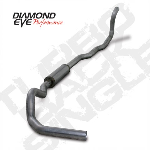 Diamond Eye KIT 4in Turbo Back MRP SGL SS DDG4X4 89-93 Dodge 5.9L Cummins 2500/3500 No Muffler
