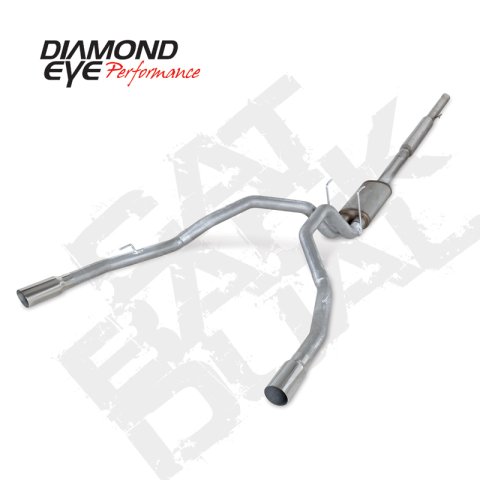 Diamond Eye KIT 3in Catback DUAL AL: DODGE 1500 2009-12 HEMI