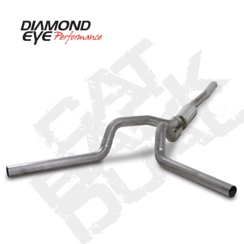 Diamond Eye KIT 4in Catback DUAL SS: 2006-2007.5 CHEVY/GMC 6.6L 2500/3500